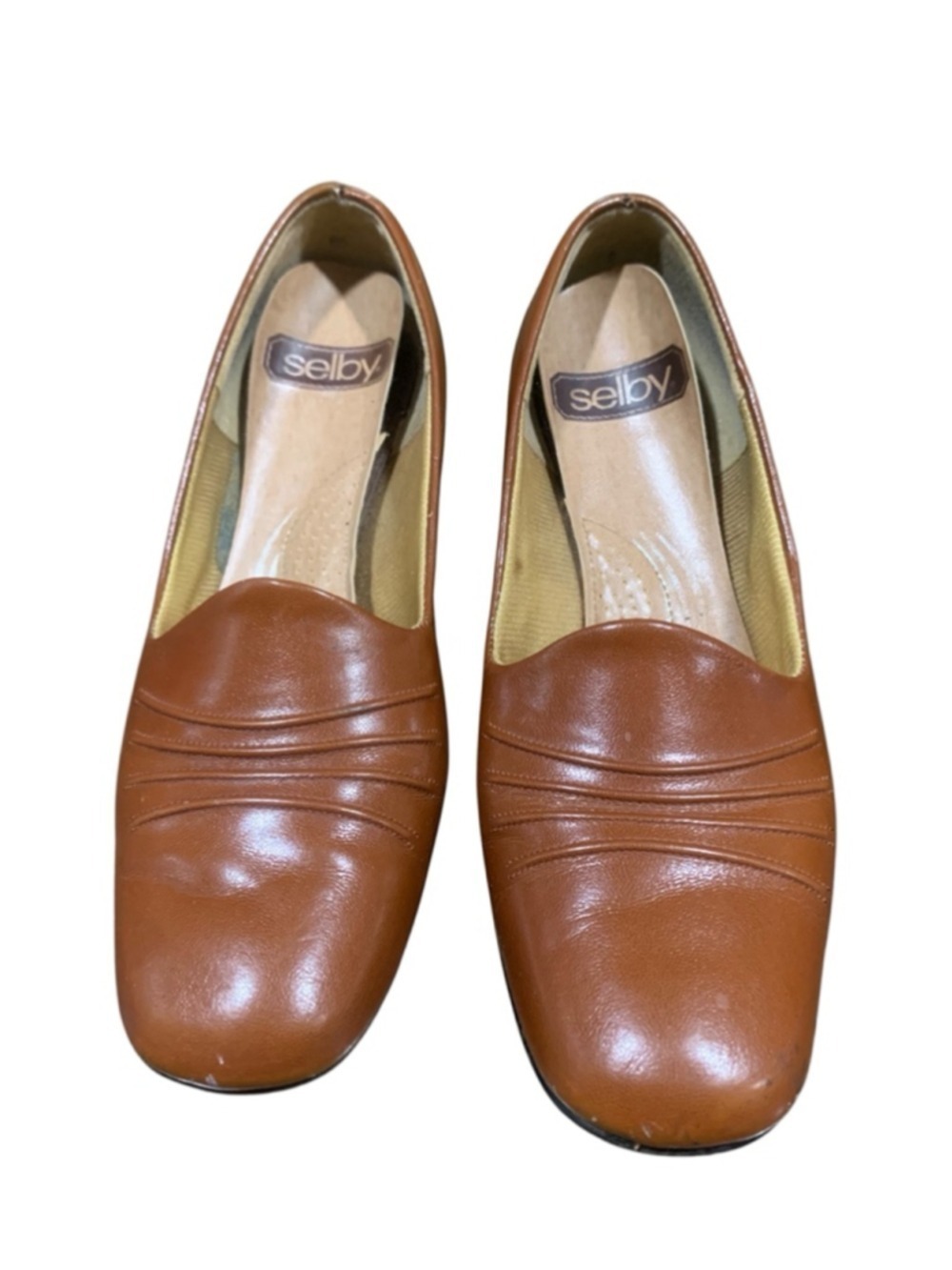 Vntg 70’s Women's Selby Brown Leather Loafers Size 7